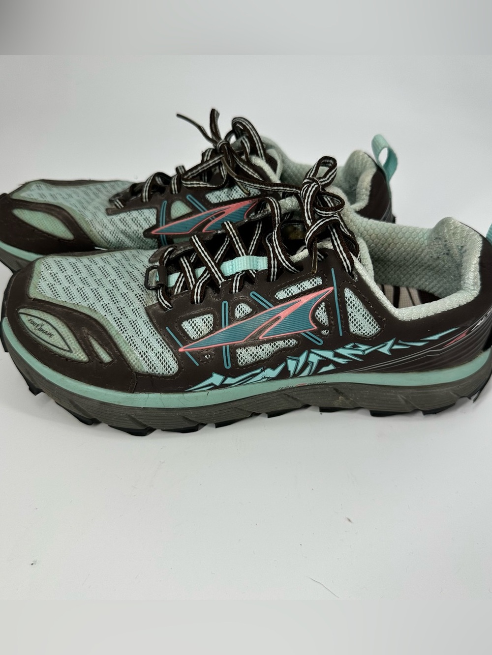 Altra Lone Peak 3 Zero Drop Trail Running Shoe Gaiter Trap Sz 9 Women’s Teal